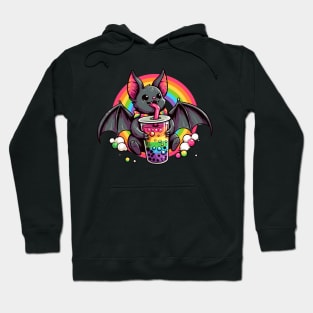 Vampire Bat Drinking Bubble Tea Hoodie